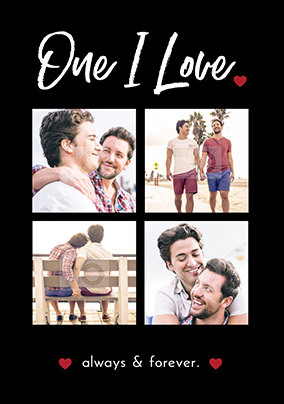 The One I Love Photo Personalised Valentine's Card - Giant (A3) - By Funky Pigeon