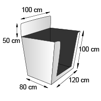 Box de palette format 100x50 cm