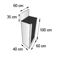 Box de palette format 60x35 cm