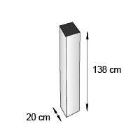 Totem carré format 20x20x138 cm