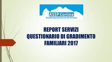 Pubblicazione Report Servizi e Questionari Familiari 2017