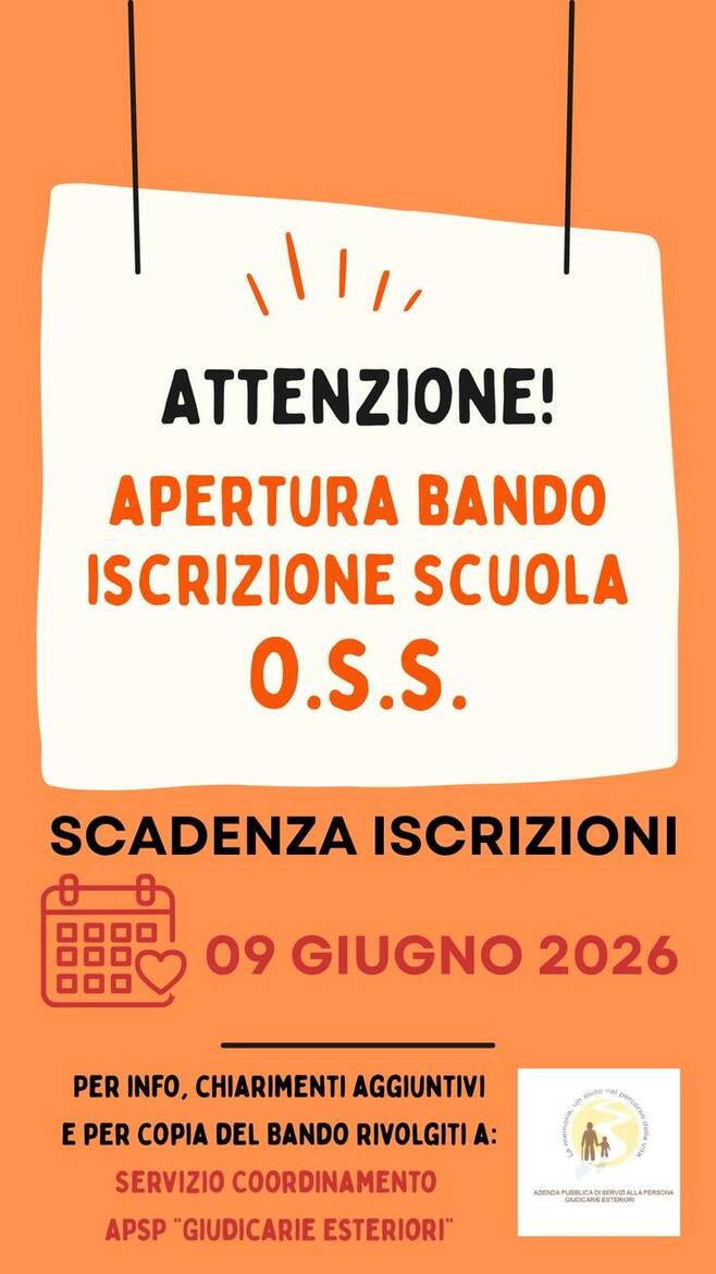 Immagine: Corso OSS 2026 - bando iscrizioni