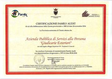 Family Audit: fase di mantenimento completata!