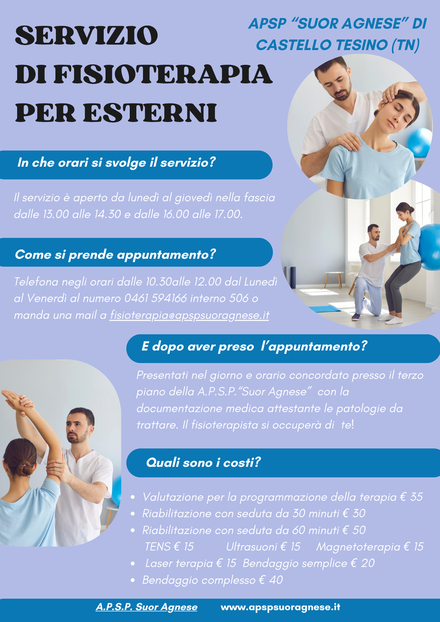 Immagine: Servizio di Fisioterapia per esterni