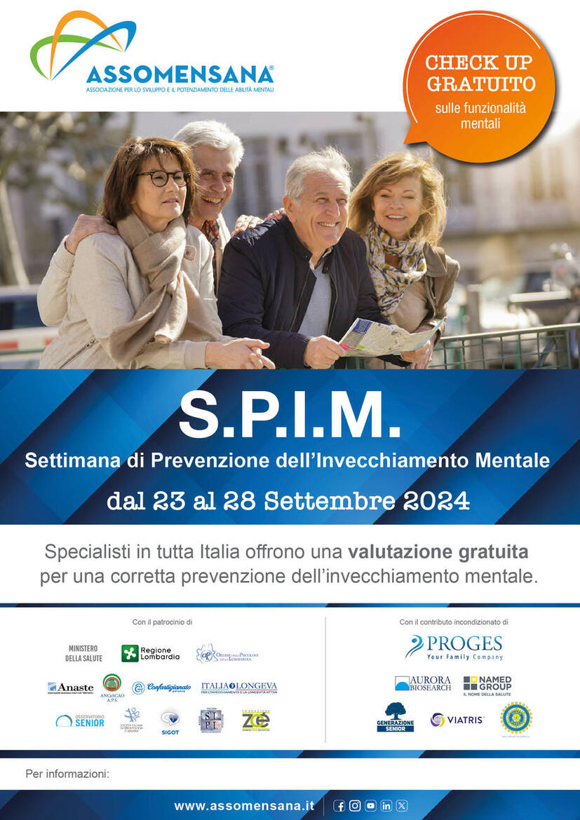 Immagine: Settimana di Prevenzione dell’Invecchiamento Mentale 23-28 Settembre 2024