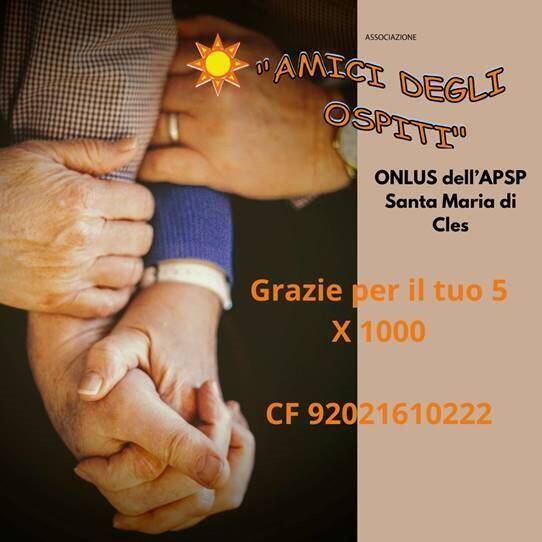 Immagine: 5 x 1000 a favore dell'associazione AMICI degli OSPITI 