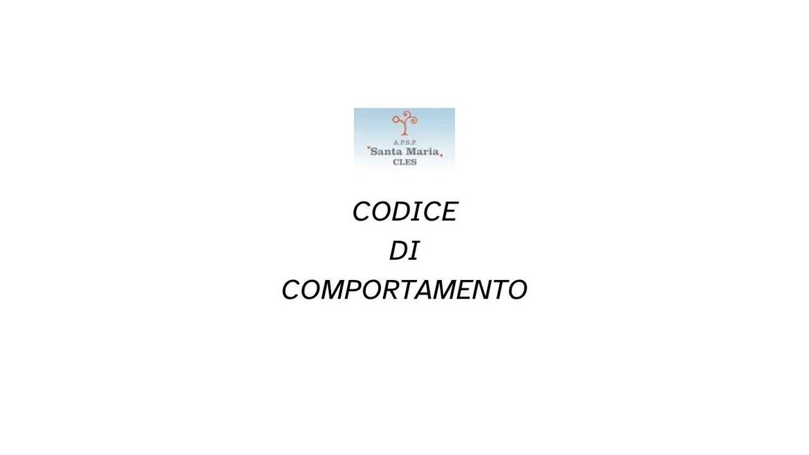 Immagine: Bozza aggiornamento Codice di Comportamento dell'A.P.S.P. "Santa Maria"