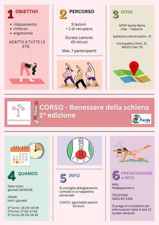 Immagine: Corso benessere della schiena prima edizione dal 28 maggio 2026