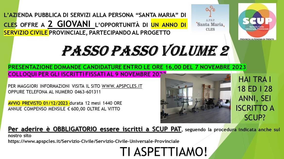 Immagine: Nuova opportunità di servizio civile - domande entro il 07/11/2023
