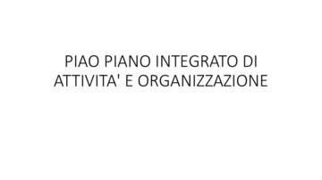 Immagine: PIAO PIANO INTEGRATO DI ATTIVITA' E ORGANIZZAZIONE 2026-2028