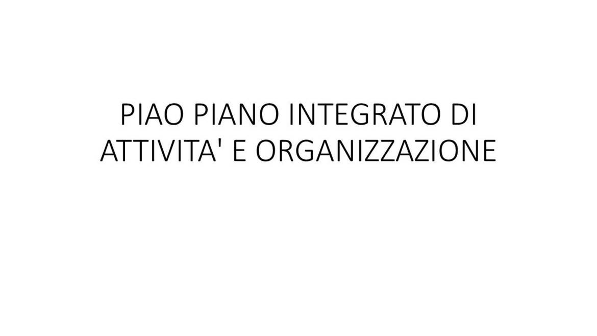 Immagine: PIAO PIANO INTEGRATO DI ATTIVITA' E ORGANIZZAZIONE 2026-2028