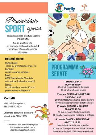 Immagine: Prevenzione degli infortuni sportivi dal 16/06/2026 - 4 incontri