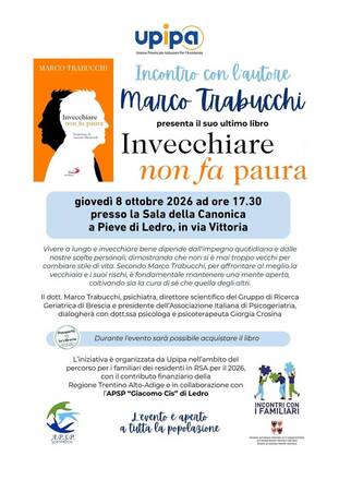 Immagine: 08.10.2026 Presentazione del libro "Invecchiare non fa paura"