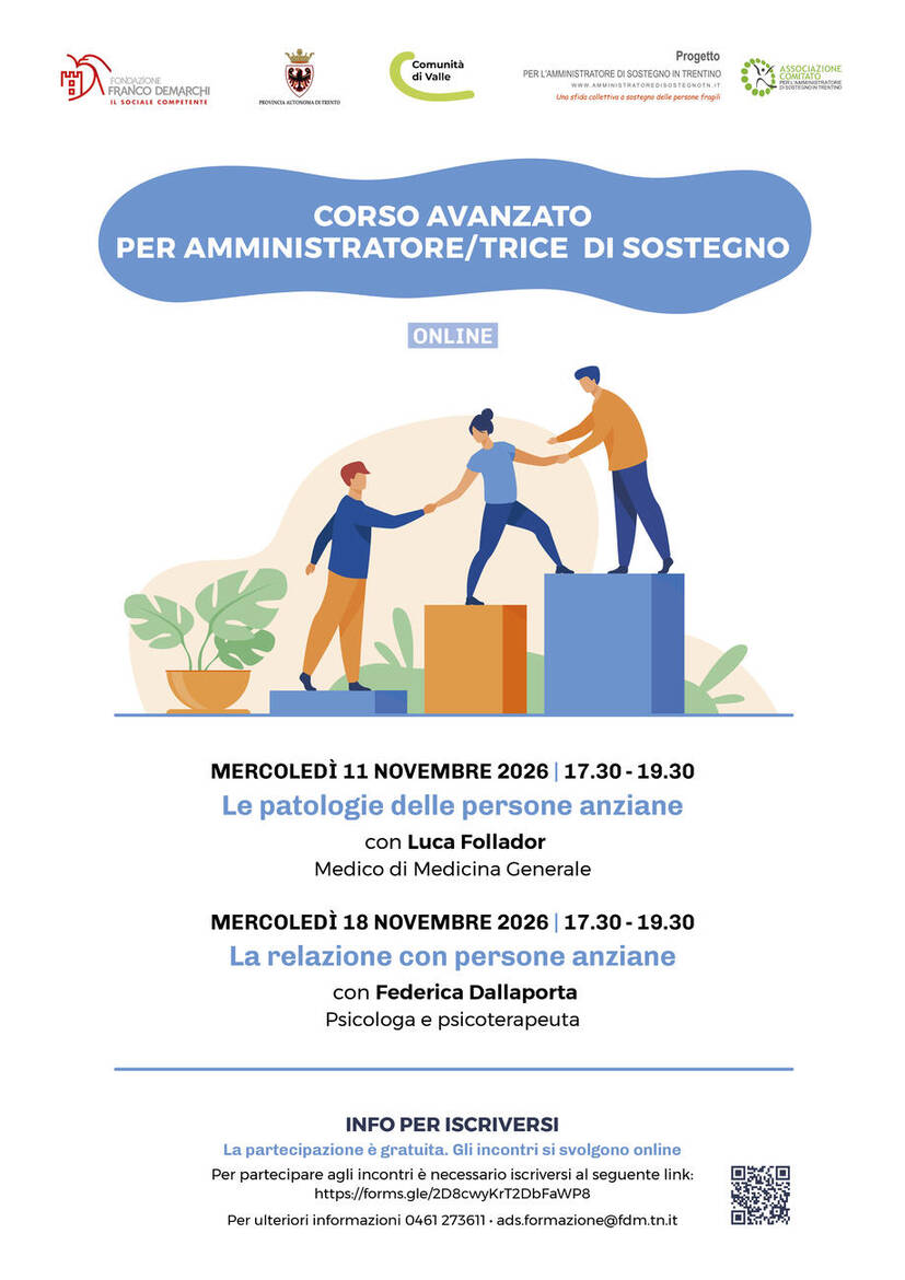 Immagine: CORSO AVANZATO PER AMMINISTRATORE/TRICE DI SOSTEGNO - novembre 2026