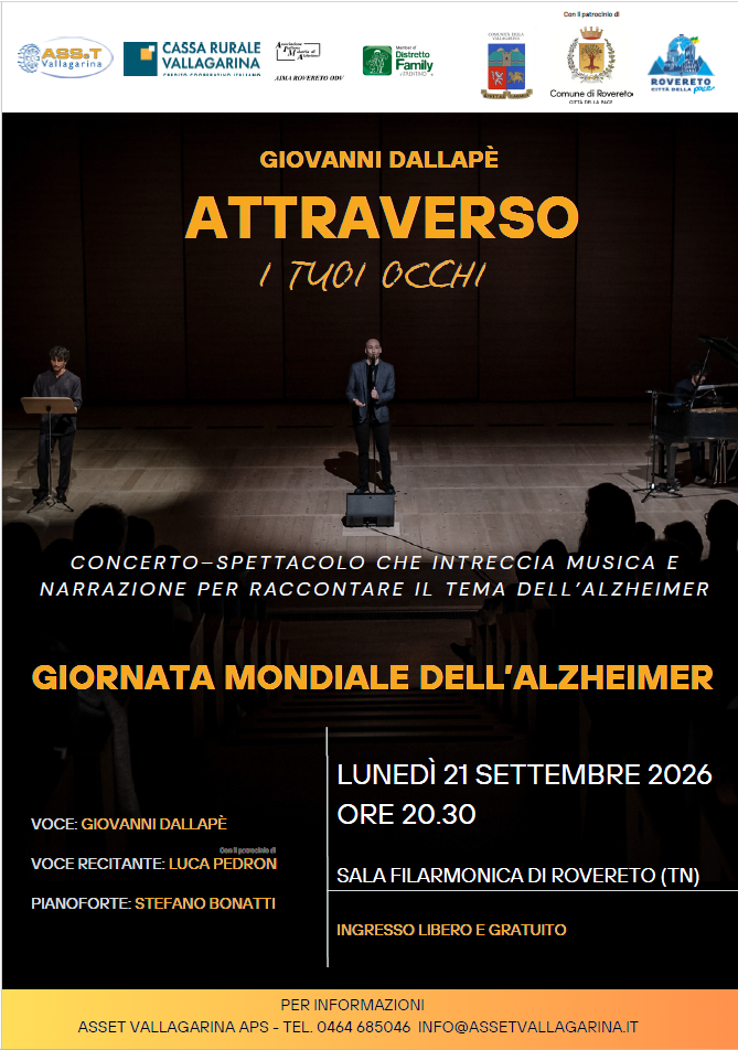Immagine: Serata “Attraverso i tuoi occhi” – Giornata dell’Alzheimer - Lunedì 21 settembre 2026