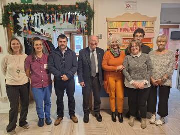 Il Direttore generale dell'Ulss Dolomiti, Dott. Giuseppe Dal Ben, in visita a Villa San Giuseppe