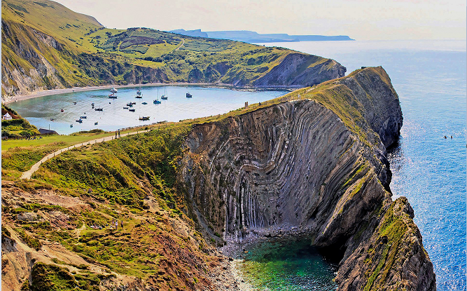 Immagine: La cala di Lulworth nella costa giurassica del Dorset in Inghilterra