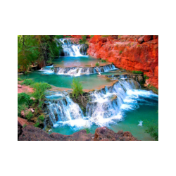 Immagine: Le cascate Beaver in Havasu Canyon nella Riserva Indiana Havasupai in Arizona
