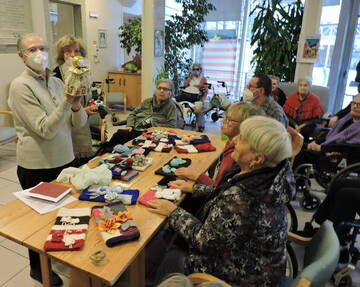 Manicotti di lana colorati