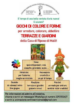 INIZIATIVA "GIOCHI DI COLORE E FORME PER ARREDARE TERRAZZE E GIARDINI"