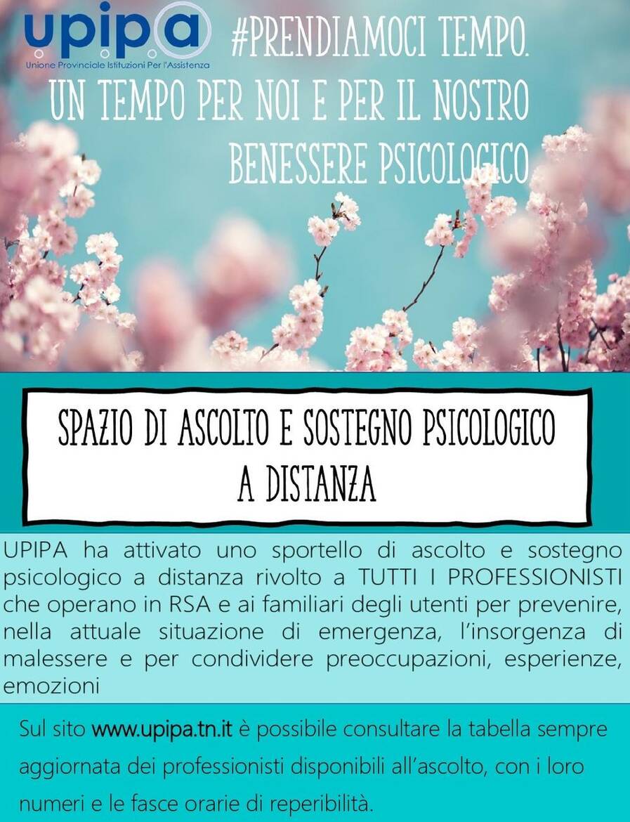 Immagine: SPAZIO DI ASCOLTO E SOSTEGNO PSICOLOGICO A DISTANZA