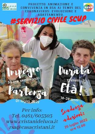 Riaperti i termini per aderire al nostro progetto SCUP "Animazione e convivenza in RSA ai tempi del Coronavirus: evoluzione e adattamento".