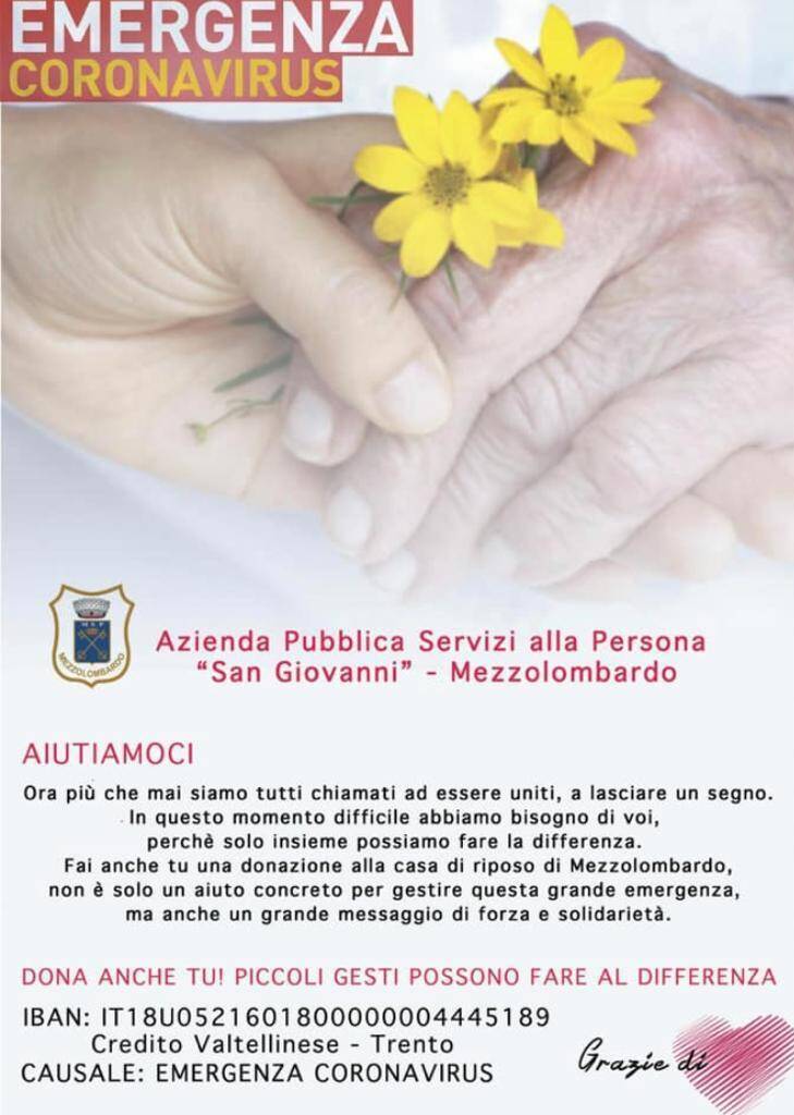 Immagine: AIUTIAMOCI -DONAZIONI EMERGENZA CORONAVIRUS