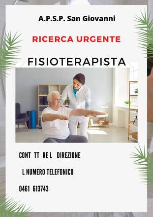 FISIOTERAPISTA - RICHIESTA URGENTE FISIOTERAPISTA - RICHIESTA URGENTE
