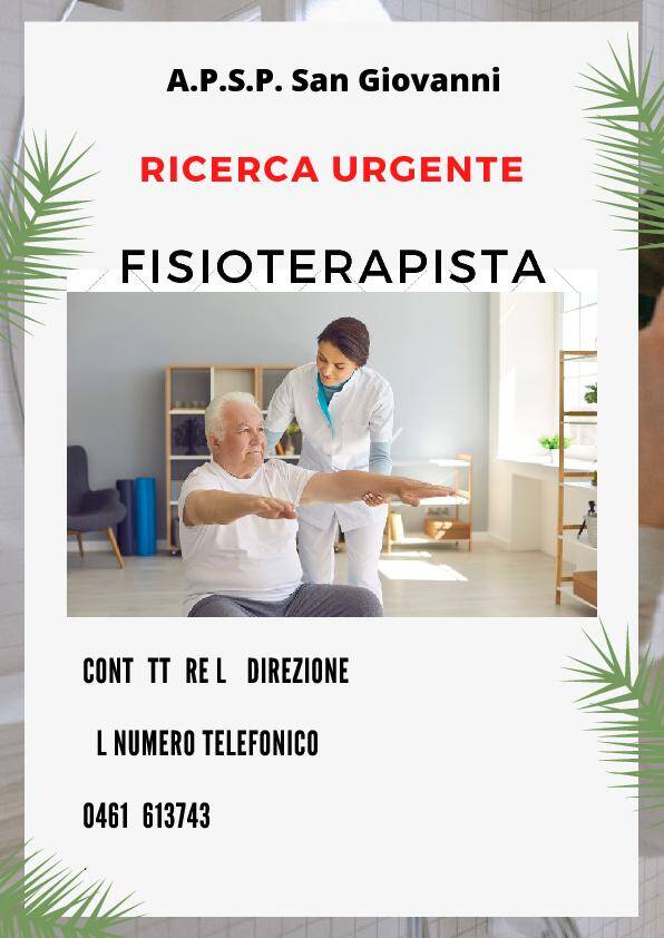 Immagine: FISIOTERAPISTA - RICHIESTA URGENTE