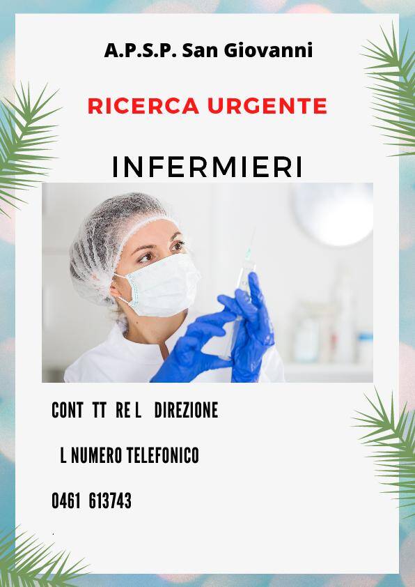 Immagine: INFERMIERI ANCHE LIBERO PROFESSONISTI - RICERCA URGENTE