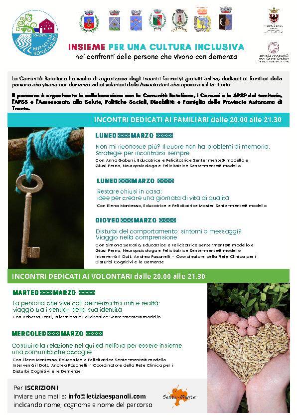 Immagine: Rotaliana volantino percorso familiari e volontari