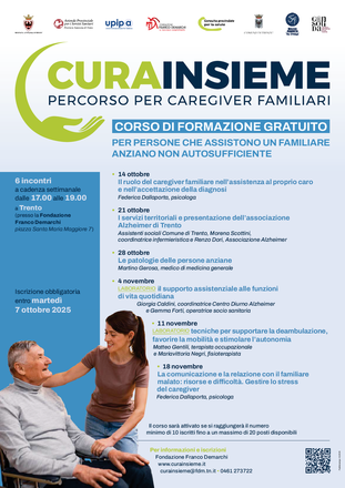 Immagine: CURAINSIEME - PERCORSO PER CAREGIVER FAMILIARI 