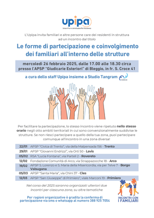 "Le forme di partecipazione e coinvolgimento dei familiari all’interno delle strutture"