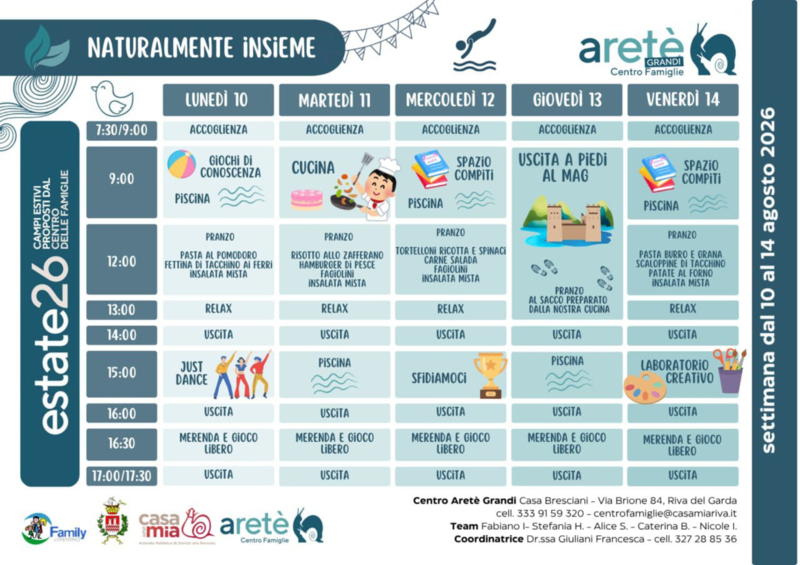 Centro Aretè Grandi | 10-14 agosto