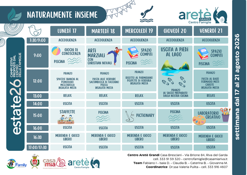 Centro Aretè Grandi | 17-21 agosto