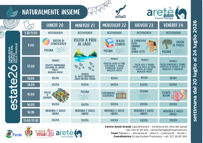 Centro Aretè Grandi | 20-24 luglio