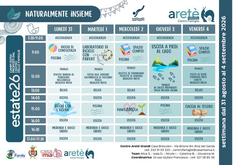 Centro Aretè Grandi| 31 agosto-04 settembre 