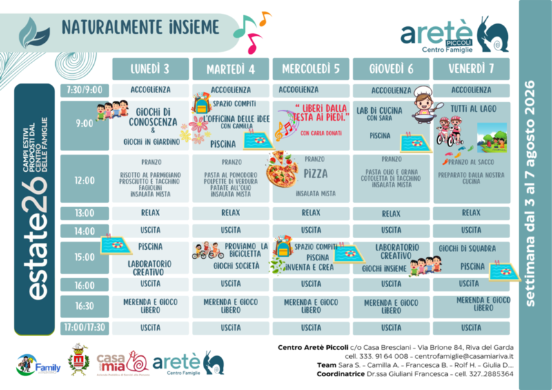 Centro Aretè Piccoli | 03-07 agosto