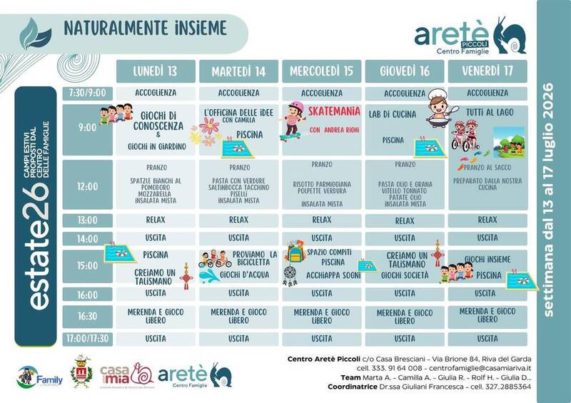 Centro Aretè Piccoli | 13-17 luglio