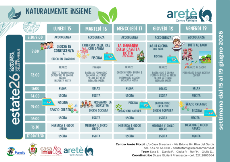 Centro Aretè Piccoli | 15-19 giugno