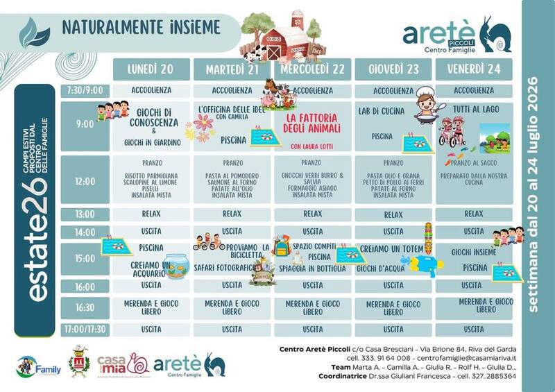 Centro Aretè Piccoli | 20-24 luglio
