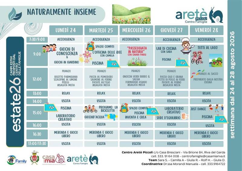Centro Aretè Piccoli | 24-28 agosto