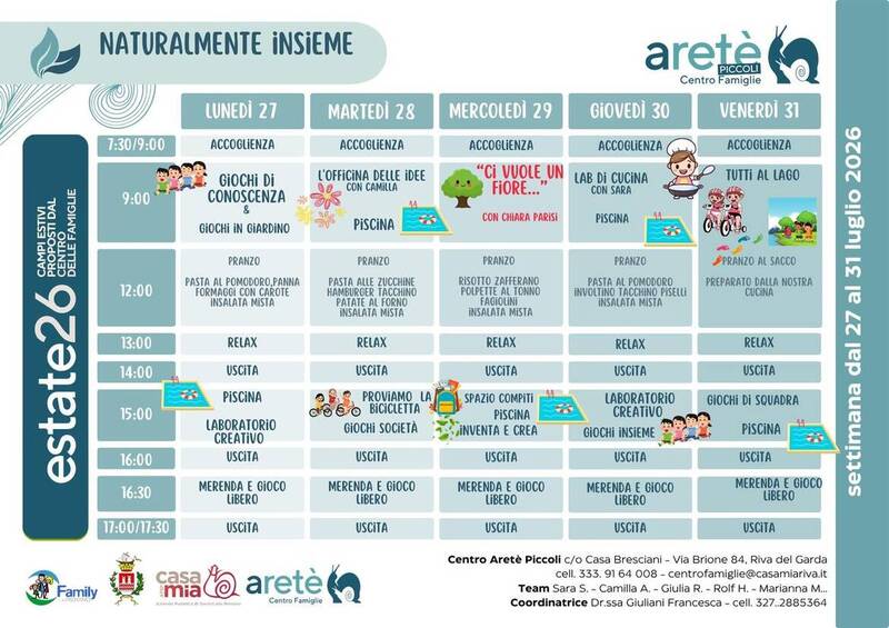 Centro Aretè Piccoli | 27-31 luglio