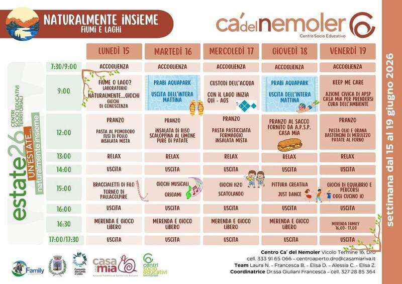 Centro Ca' del Nemoler | 15-19 giugno