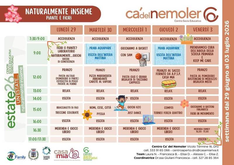 Centro Ca' del Nemoler | 29 giugno-03 luglio