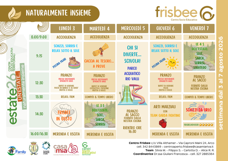 Centro Frisbee | 03-07 agosto