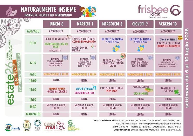 Centro Frisbee Kids | 06-10 luglio