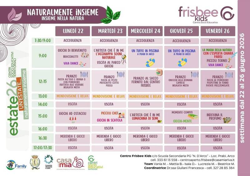 Centro Frisbee Kids | 22-26 giugno
