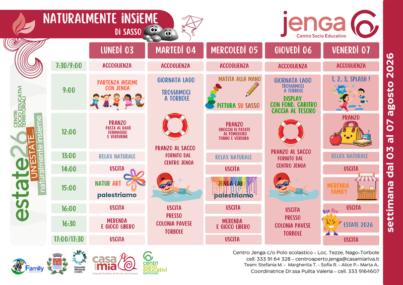 Centro Jenga | 03-07 agosto 