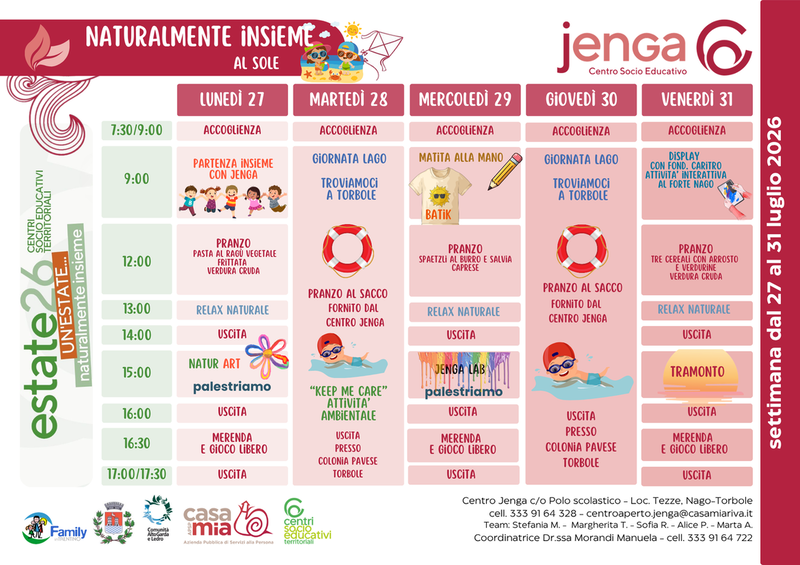 Centro Jenga | 27-31 luglio